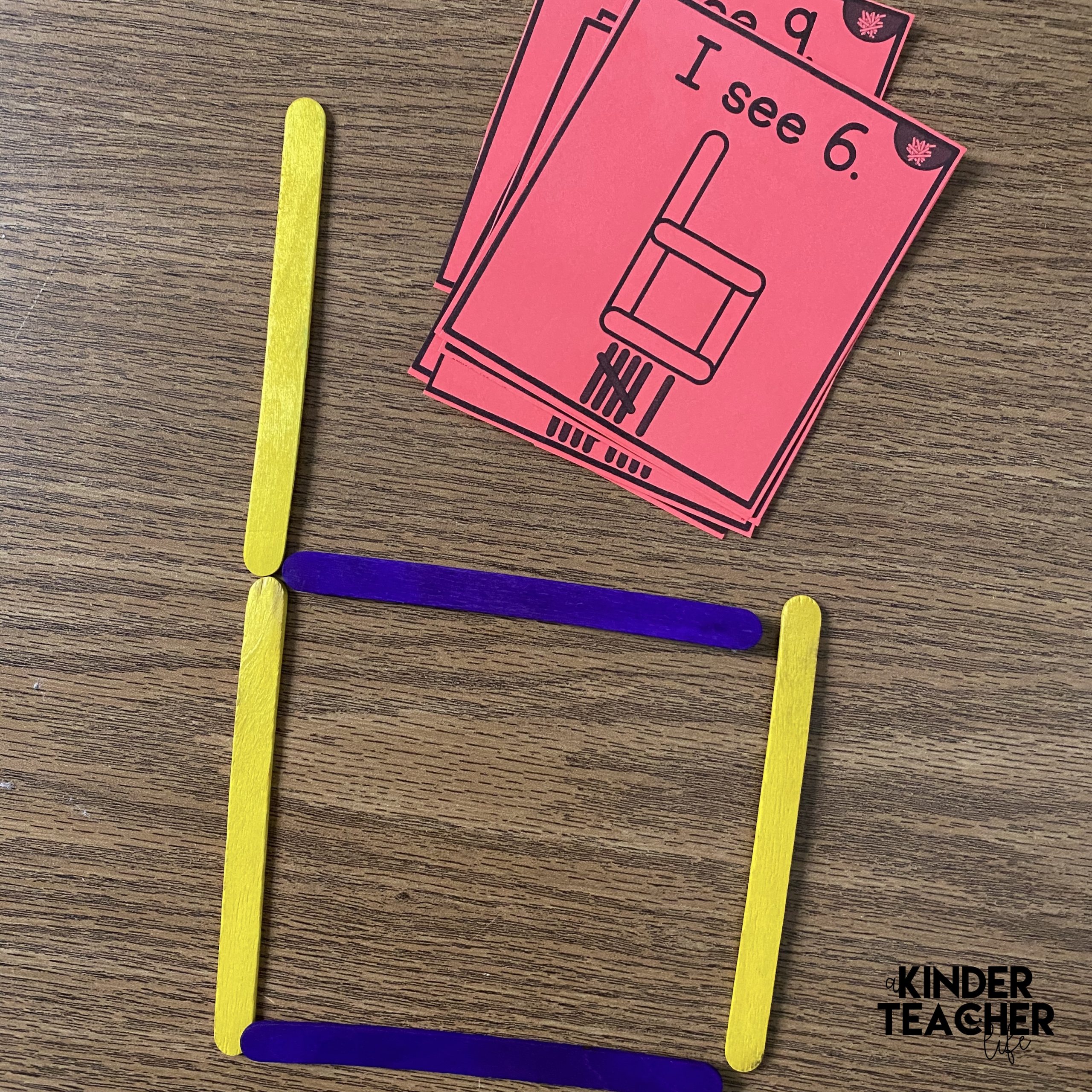 Craft Sticks Task Cards - Use craft sticks to build numbers and letters.