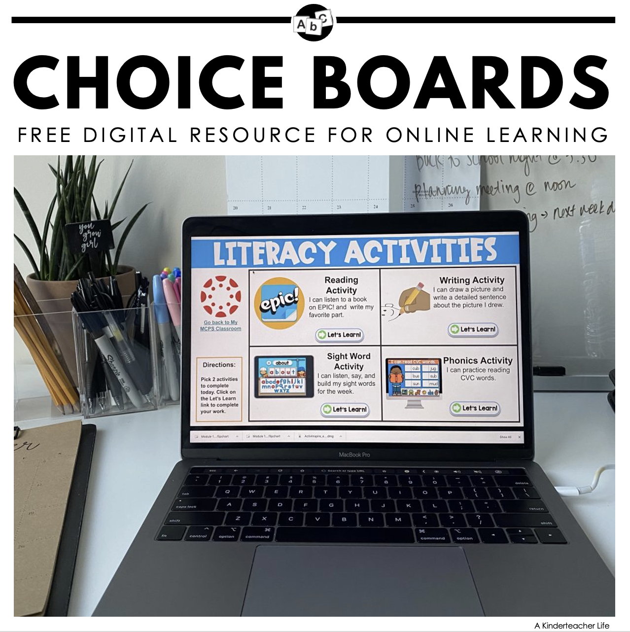 Distant Learning Literacy Choice Boards for Reading and Writing