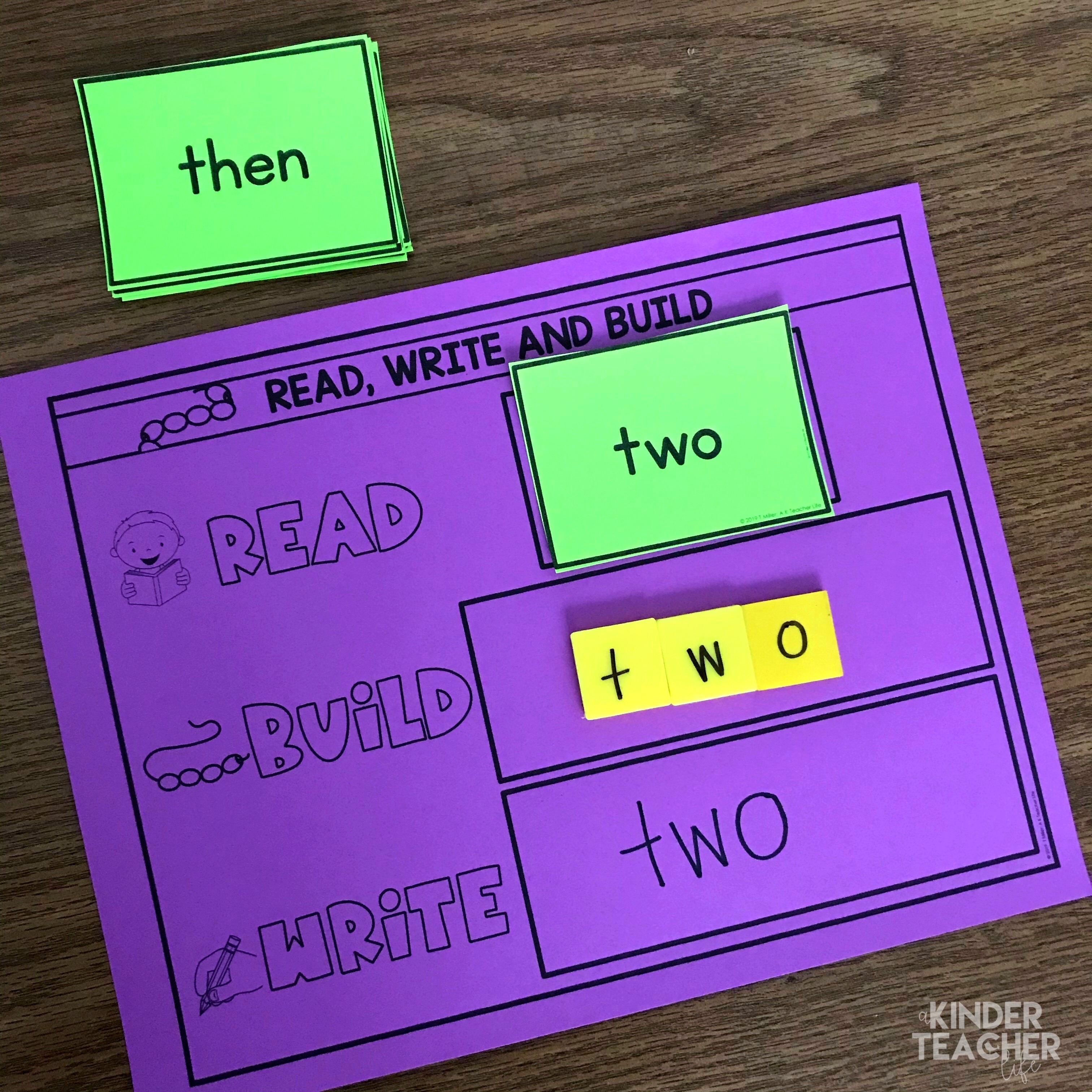 Here's a list of four hands-on activities to make sight word practice fun and engaging. These activities include using stamps, building and writing words and reading sentences. Use these no prep activities at school or home.