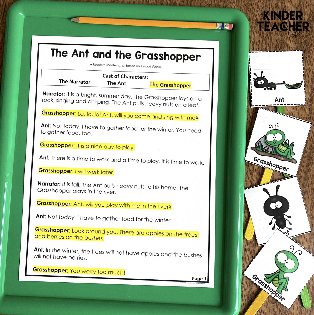 ant and grasshopper readers theater