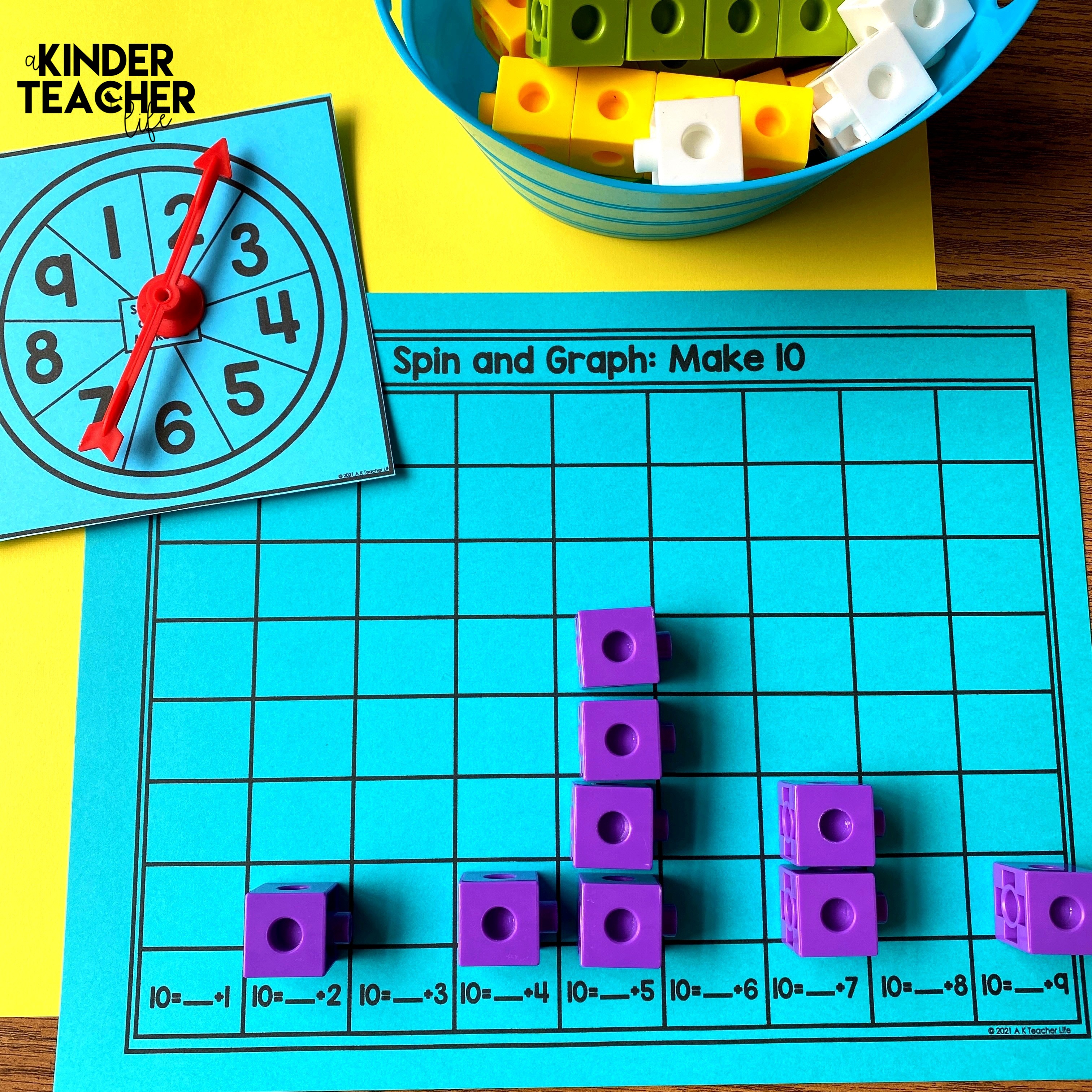 Ways to make 10 - Addition math center activities and worksheets