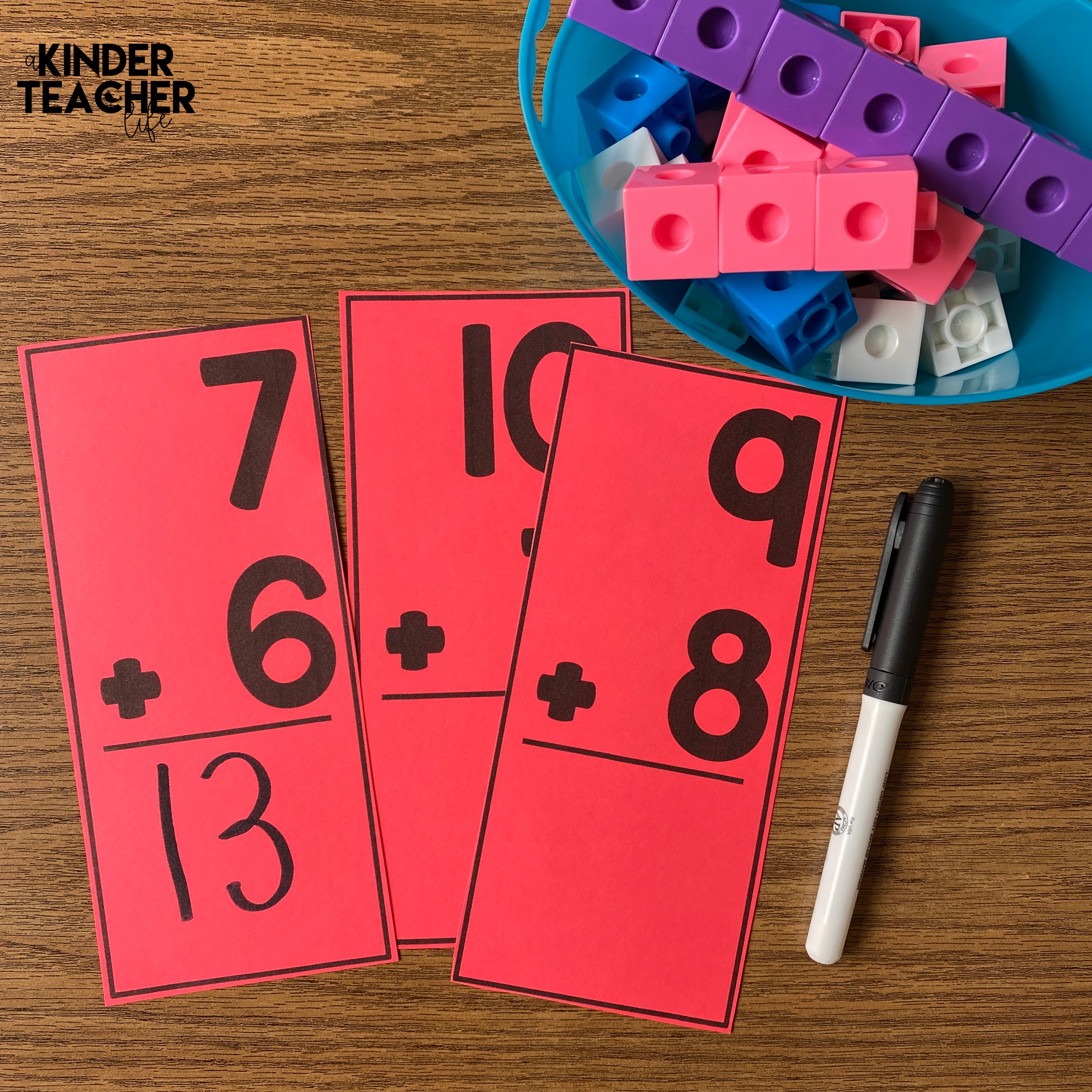 Solving number sentences - addition math center activities 