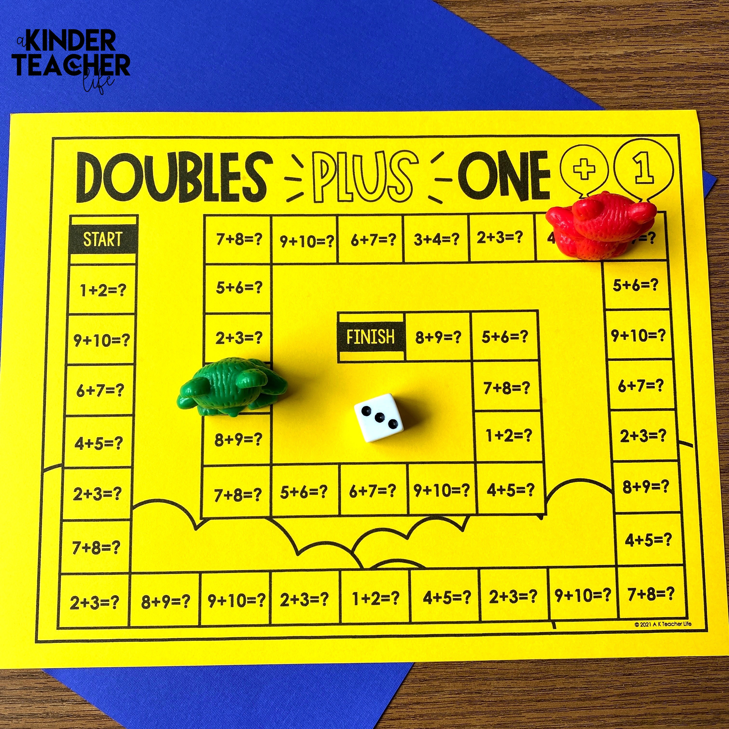 Doubles plus one - Addition math center activities and worksheets