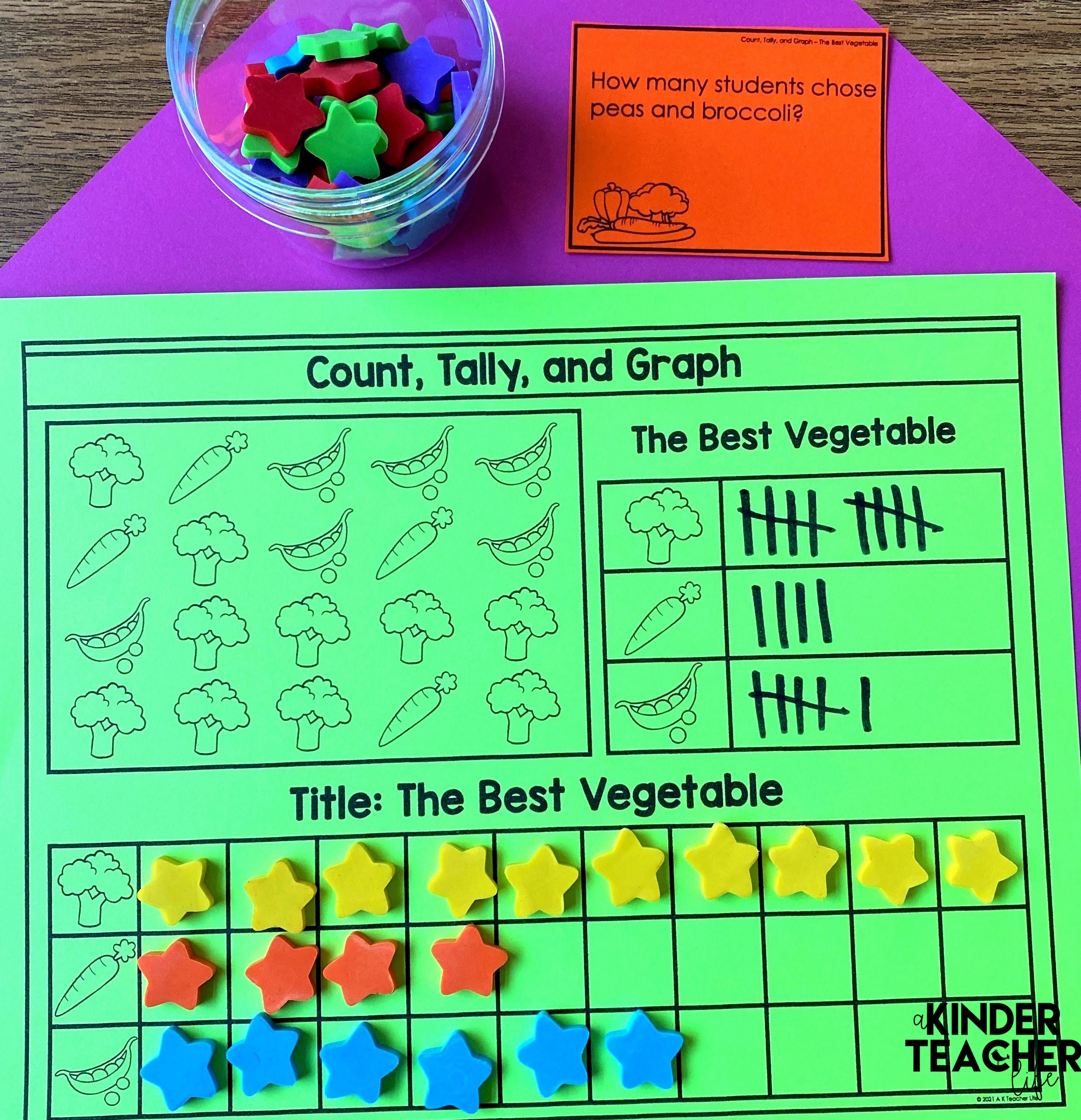 Hands-on graphing and data activities for kindergarten and first grade. 