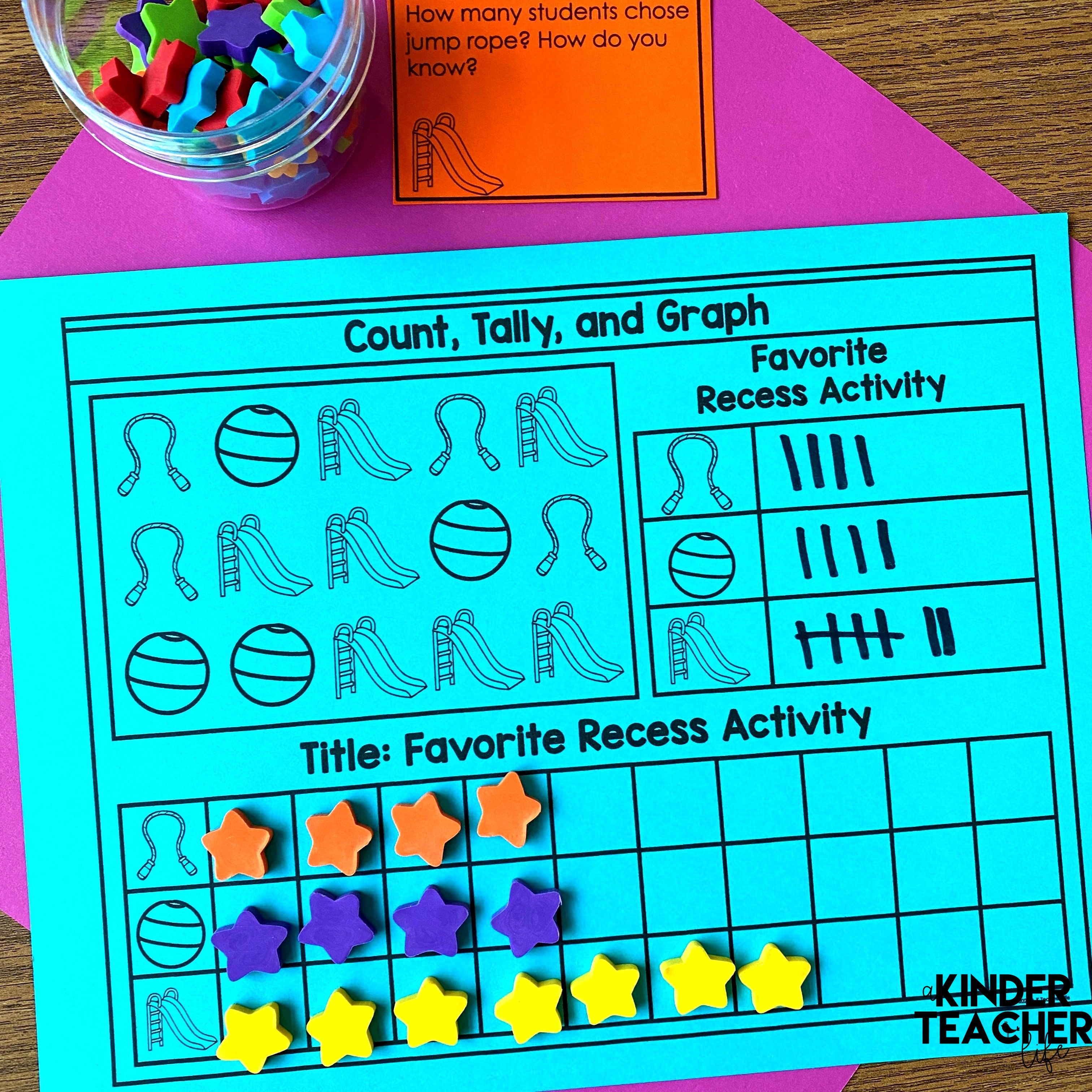 Hands-on graphing and data activities for kindergarten and first grade. 