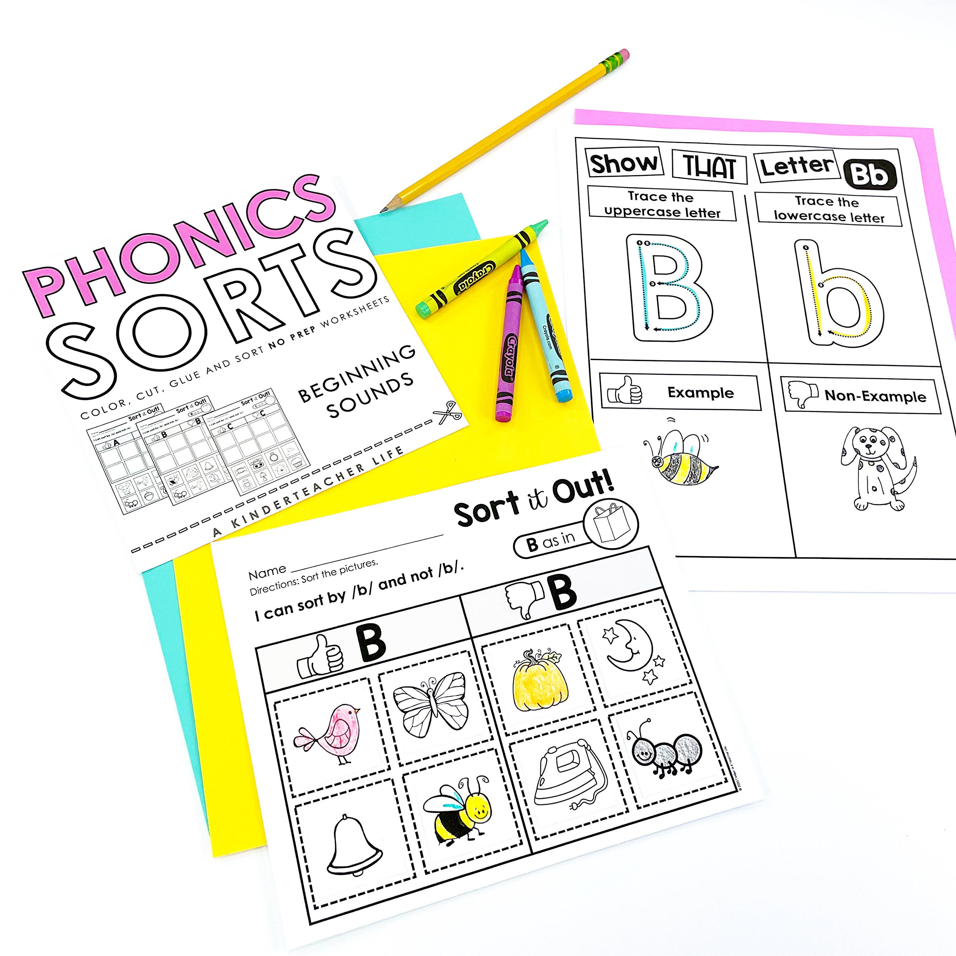 Free beginning sounds sort worksheets 