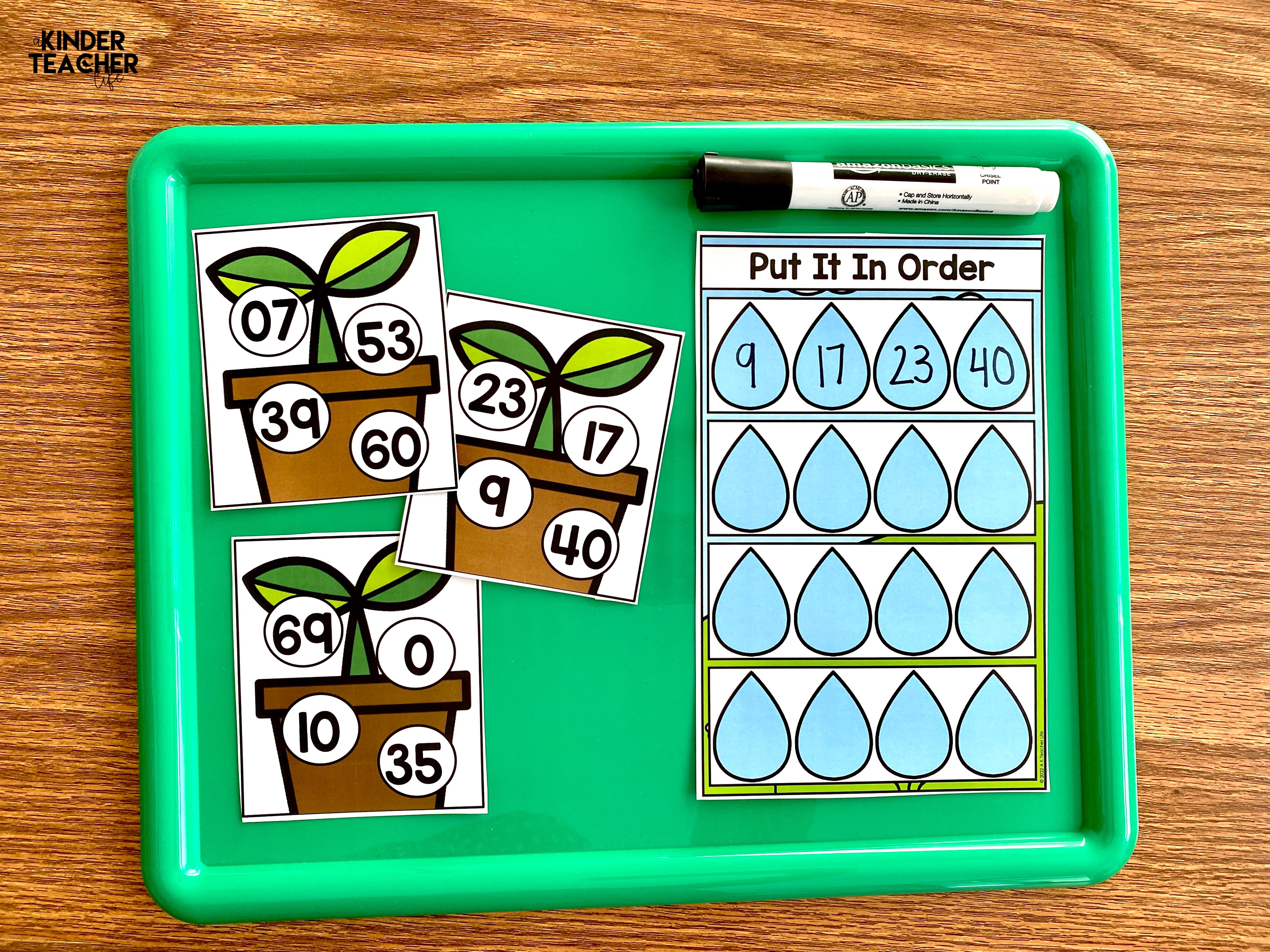 Put the numbers in order  First Grade  End of the Year Math Review