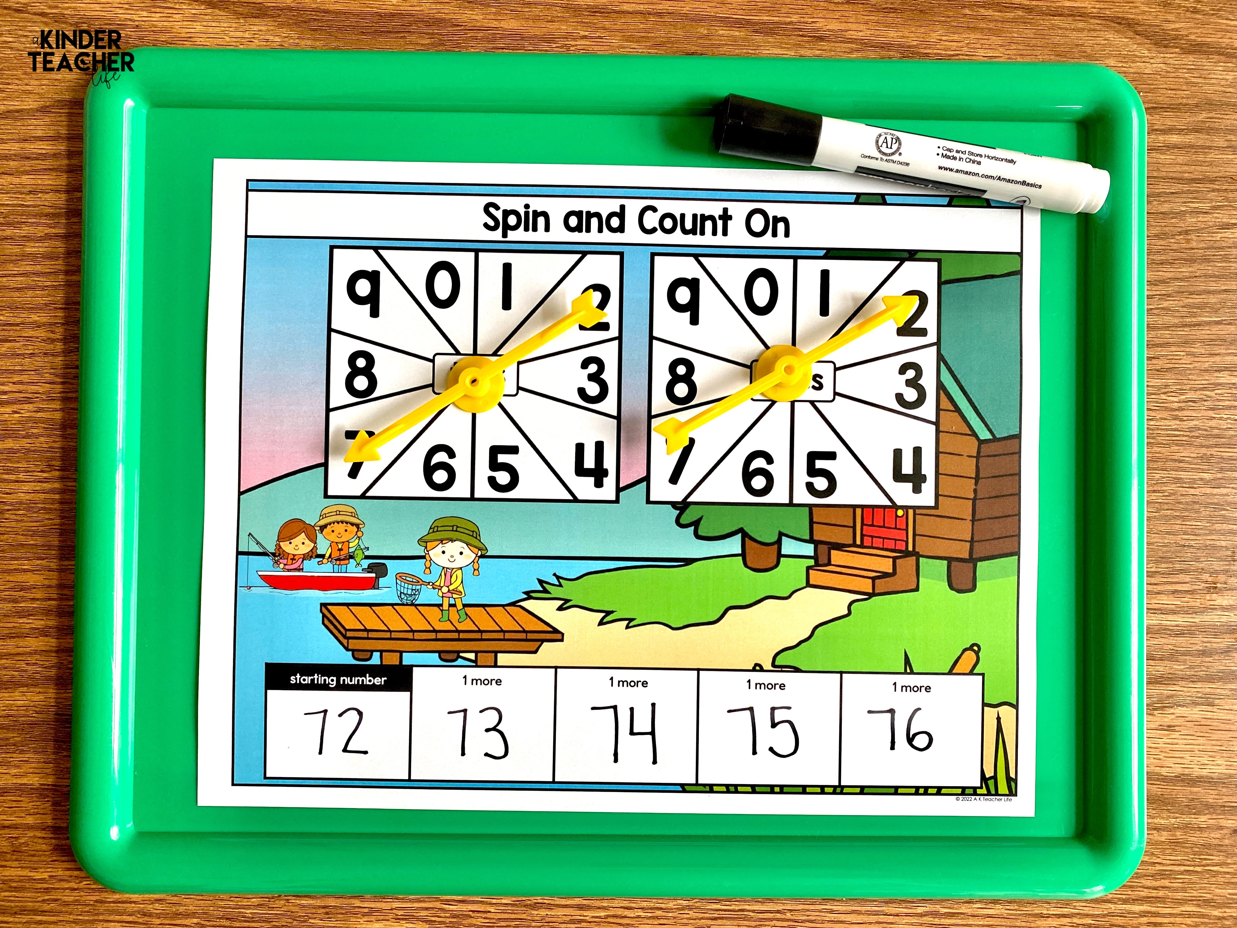 Counting on math center kindergarten 