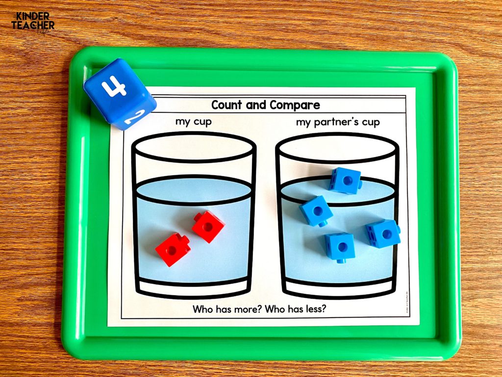 comparing numbers PreK Math Activities