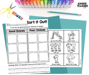 Social Skills Sorting Worksheets - A Kinderteacher Life