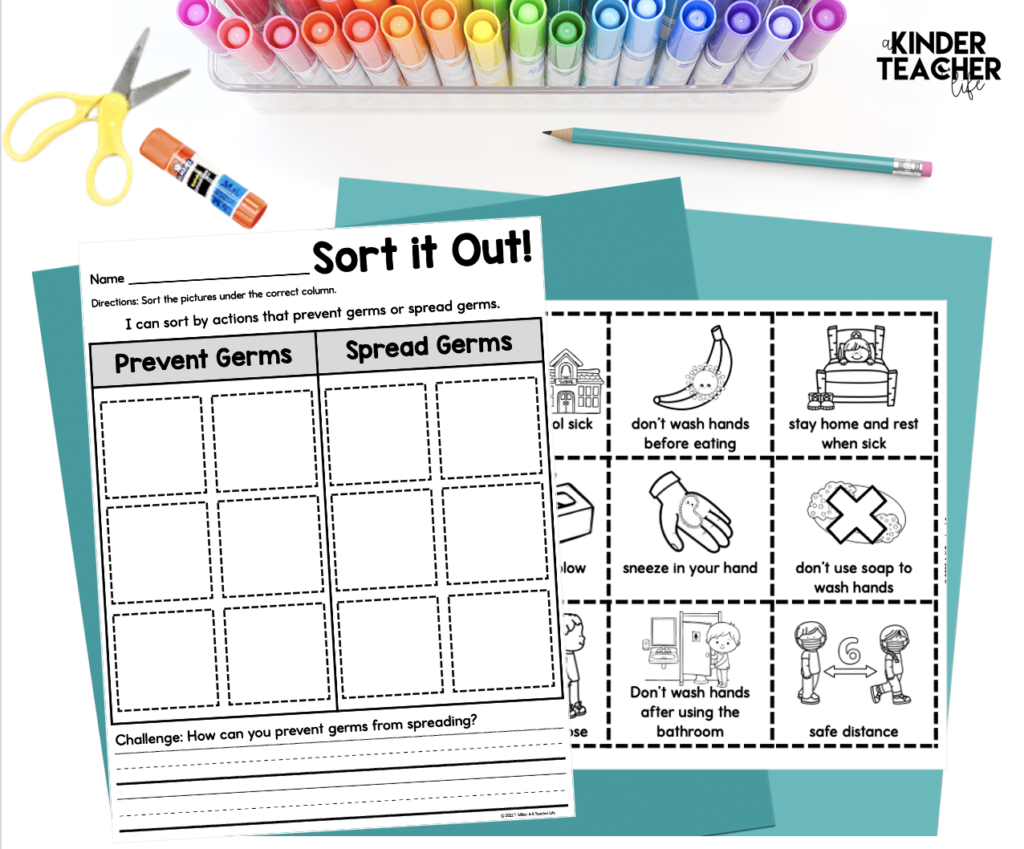 Prevent or Spread Germs 0 No prep sorting worksheets. 
