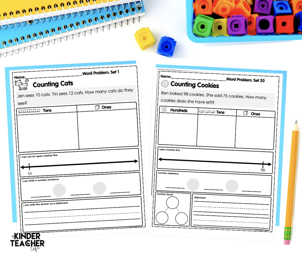 Word Problem Worksheets (For First Grade)! Solve word problems using multiple strategies. 