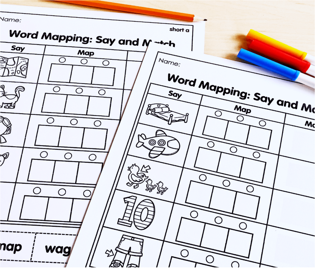 No Prep Word Mapping Activity Printables