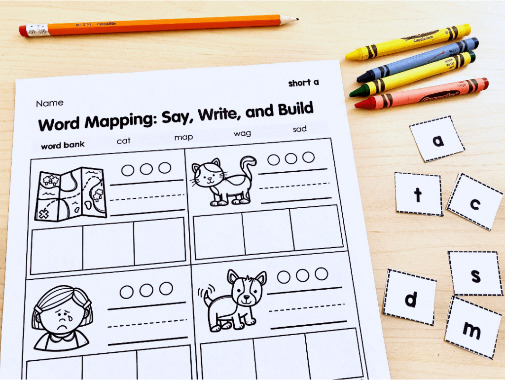 No Prep Word Mapping Activity Printables