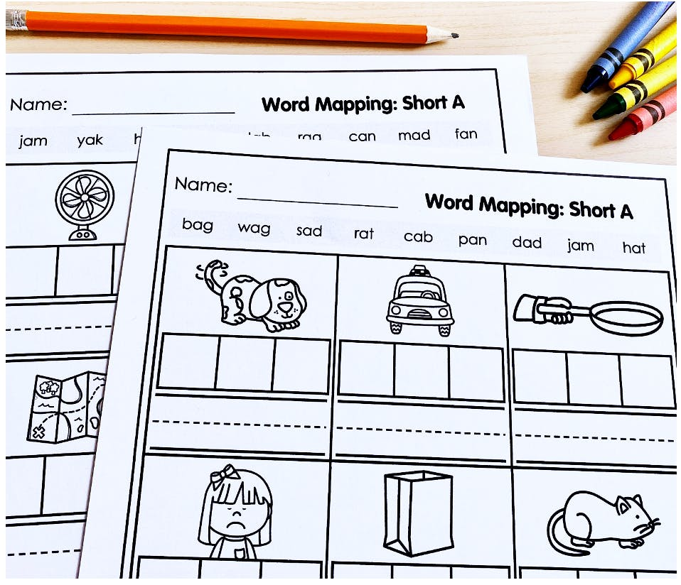 No Prep Word Mapping Activity Printables