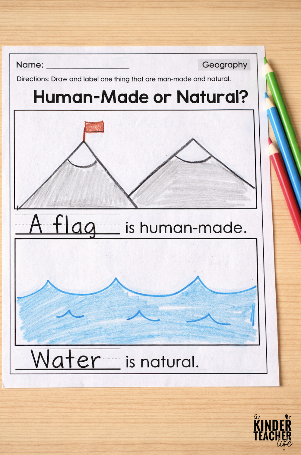 Geography Activities for first and second grade